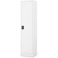 Jan Nowak Aktenschrank Metall Büroschrank abschließbar 45 cm ALEX 4 Böden Stahl schmal (Aktenschrank Ordnerschrank Büro Kanzlei Praxis platzsparend, Stahl 0,6 mm 185 x 45 x 40 cm Wandmontage 2 Schlüssel robust) Schloss langlebig pulverbeschichtet 13 