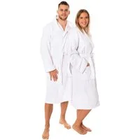 Lavea Bademantel Damen und Herren, Morgenmantel Mexico, Hotelbademantel, Lang, 100% Baumwolle, mit Kapuze, hochwertiger Bindegürtel, Weich & Saugstark - Spa Feeling für Zuhause