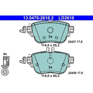 ATE Bremsbel?ge hinten Mercedes Cls E-Klasse 2,0 13.0470-2616.2