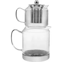 Karaca Teekanne Karaca Kelly Induktions-Glas-Teekannen-Set, 2.1L, Hitzebeständig, 2.1 l