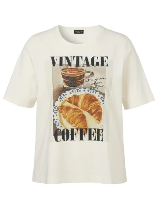 VIA APPIA DUE - T-Shirt Rundhals 1/2 Arm Motiv creme multicolor - Gr. - 50