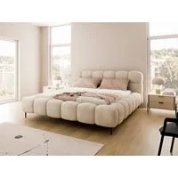 Compleo Polsterbett Doppelbett gepolstert mit Füßen, modernes Polsterbett BUBBLE, MADE IN EU