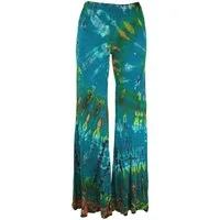 Guru-Shop Hose & Shorts Batik Leggings mit Schlag, Unikat Boho.. alternative Bekleidung