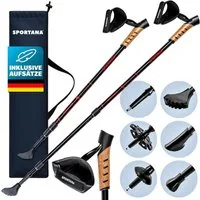 Sportana Nordic-Walking-Stöcke (1 St), Wanderstöcke Damen Herren Teleskop Trekkingstöcke Korkgriff Alu Leicht