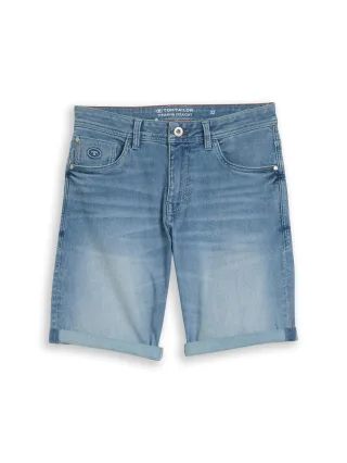 Tom Tailor - TTMARVIN STRAIGHT Jeans Shorts mit Stretch light stone blue denim tint - Gr. - 33
