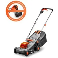 FUXTEC Akkurasenmäher FX-E1RM20ECO, 30 cm Schnittbreite, 30 L Fangkorb, 88,5 dB(A), 20V Akku, 30-70mm