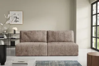 Sofa 3-Sitzer mit Schlaffunktion NATALIA XS in Stoff Tilia Beige