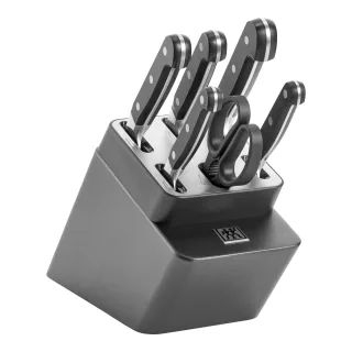 ZWILLING Pro 7-tlg, Selbstschärfender Messerblock, Anthrazit