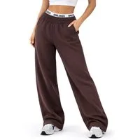 Smilodox Jogginghose Thalea, Jogger Damen, Wide-Leg mit Tunnelzug und Logo Weites Bein, Seitentaschen mit Rippeinsatz, Logo-Stitching, Freizeit