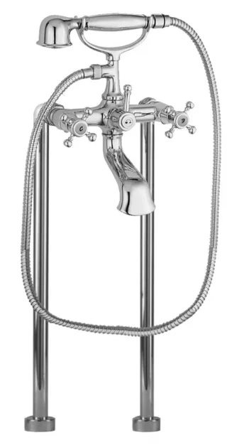 Herzbach Anais Standarmatur Wanne mit Standrohren, chrom, 32.401000.1.01 32.401000.1.01