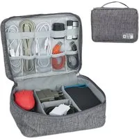 relaxdays Aufbewahrungstasche Kabeltasche Organizer