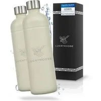 Luckymoose Wassersprudler Flasche Infinity, (für Aarke Carbonator 3, Phlips GoZero & Brita SodaOne), Spülmaschinenfest & ohne Ablaufdatum