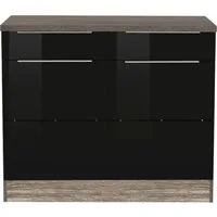 KOCHSTATION Unterschrank KS-Brindisi 100 cm breit, viel Stauraum
