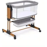 OUNUO Beistellbett 3 in 1 Babybett Babywiege für Neugeborene, Schaukelbettchen mit Rädern