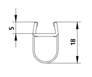 Kermi 1646 1x Dichtleiste, Länge: 2000 mm, 6031695 6031695