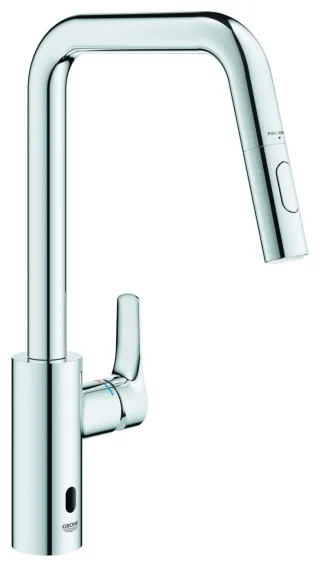 GROHE Hybrid-Spültischbatterie Eurosmart, 1012350 man./IR azb. Spülbrause chrom, 1012350000 1012350000