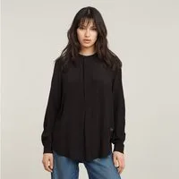 G-STAR Langarmbluse Half Placket Top ls wmn mit verdeckter Knopfleiste