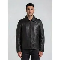 trueprodigy Lederjacke Gael Hemd-Stil mit Eingrifftaschen