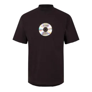 Balenciaga - T-Shirt für Herren, Valentinstag, kurzärmlig (gewaschenes Schwarz)