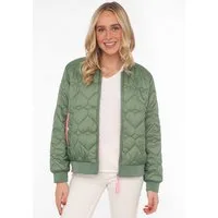Zwillingsherz Bomberjacke "Be Happy" modisch, Kontrastdetails, regular fit, langärmelig, mit Herzsticker