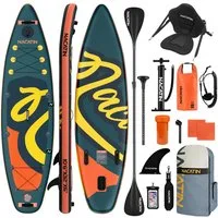 NACATIN Inflatable SUP-Board 10'6" mit Kajaksitz, Zubehör, Paddel, Pumpe, 10L Tasche & Leine, Komplettset für Erwachsene, Bis 200 kg