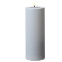 Deluxe Homeart LED-Kerze MIA für Außen 3D Flamme flackernd H: 20cm D: 7,5cm weiß outdoor (1-tlg)
