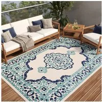 Tapiso Outdoorteppich PATIO, rechteckig, Höhe: 6 mm, In- & Outdoorteppich, Pflegeleicht für Garten, Terrasse, Balkon, Küche