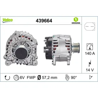 Valeo Lichtmaschine 140A Audi Chrysler Dodge Ford Jeep Seat Skoda VW