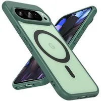 CoolGadget Handyhülle Magnet-Hülle für Pixel 9 Pro Schutzhülle magnetisch 6,3 Zoll, Hülle Matt Stoßfest kompatibel mit QI-Laden Zubehör Kameraschutz Case