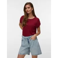 Vero Moda T-Shirt VMAVA PLAIN SS TOP JRS NOOS Materialmix, regular fit
