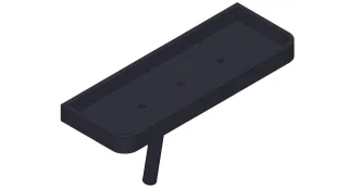 Giese Dusch Konsole mit Glasabzieher schwarz matt mit Schichtstoff (HPL) in schwarz , 30829-14 30829-14