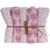 La Bortini Stoffwindeln Spucktücher 5 oder 10 Stück Tücher Baby Mulltücher Babywindeln (5er-Set oder 10er Set, für Neugeborene), aus reiner Baumwolle, für Mädchen und Jungen