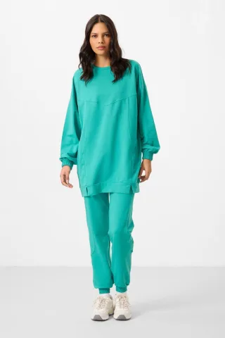 Übergrößen-Fleece-Sweatshirt- und Hosen-Set