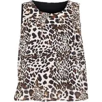 malito more than fashion Chiffonbluse malito Damen Bluse ärmellos 6879 Blusentop mit Rundhals-Ausschnitt