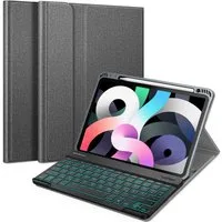 Fintie Tablet-Hülle für iPad Air 11'' M4/M3/M2(2026/2025/2024), iPad Air 5/4 Gen 2022/2020 10.9 Zoll, mit 7 Farben Beleuchtete Abnehmbare QWERTZ Tastatur