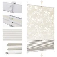 Sekey Plissee Doppelplissee Day+Night Verdunkelung ohne Bohren verspannt Lichtschutz, verdunkelnd, Klemmfix, ohne Bohren, Klemmfix, Lichtdurchlässig Ausbrenner-Muster und 100% Verdunkelnd Verdunkelung
