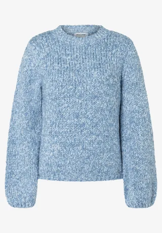 MORE & MORE - Pullover mit weiten Ärmeln blau - Gr. - 38