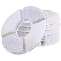 Purlov Filtereinsatz Filter für Brunnen/Tränke (Spar-Set, 6 St., filtern), Enthält 6 Ersatzfilter für eine lange Nutzungsdauer