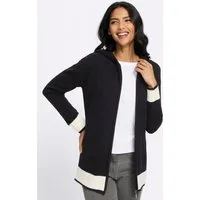 Sieh an! Strickjacke Long-Strickjacke Langarm Jersey