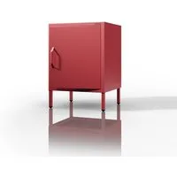 Jan Nowak Nachtschrank MIA Nachttisch Metall Stahl 42x60x40cm Sparkling Brilliance (Stahl 0,6mm, 1 Regal 40kg, Türanschlag wählbar, Magnete Silikonpads) Beine regulierbar Türanschlag wählbar Schlafzimmer