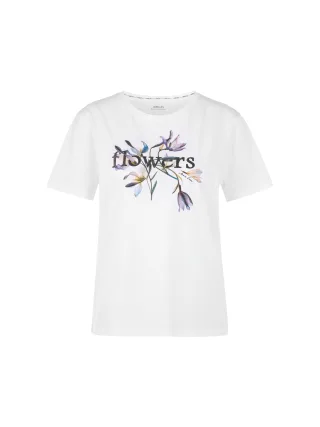 Marc Cain Collections - Kurzarm-T-shirt Rethink Together white - Gr. - 44