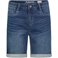 SUBLEVEL Jeansshorts im Used-Look mit umgeschlagenem Saum, Gr. 32 Used-Look Shorts