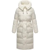 Navahoo Steppmantel Knusperherz 14 Langer gesteppter Damen Wintermantel mit Materialmix