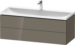 Duravit L-Cube c-shaped Set wandhängend Flanell Grau Hochglanz 1200x480x480 mm - LC6953O89890000 LC6953O89890000