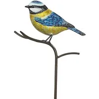 Dehner Gartenstecker Blaumeise, 2.5 x 15 x 120 cm, Metall