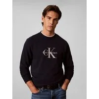 Calvin Klein Jeans Sweatshirt Rundhalsausschnitt, Regular Fit, großer Logo-Print