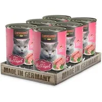Leonardo Catfood Geflügel Pur - hochwertiges Nassfutter ohne Getreide & Zucker 6x400g, Nassfutter für: Katzen