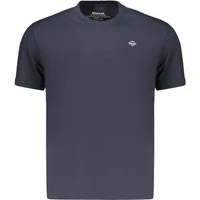Blauer T-Shirt Herren Slim Fit T-Shirt Blau mit Rundhals und Druck