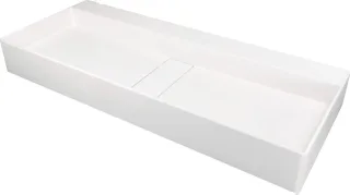 Neuesbad Serie 660 Waschbecken 800x400mm, Alabaster, mit Rosette NB1DECQBAU8S1