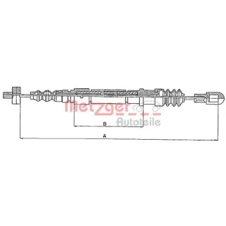 Metzger Handbremsseil hinten Volvo 440 460 480